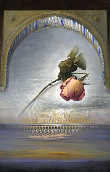 Obra de Juan Francisco Cárceles titulada La rosa de la Alhambra