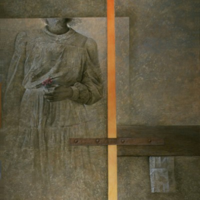 La flor del silencio | Óleo sobre tela pegada en madera | 146 x 114 cm | 1989 – 1995